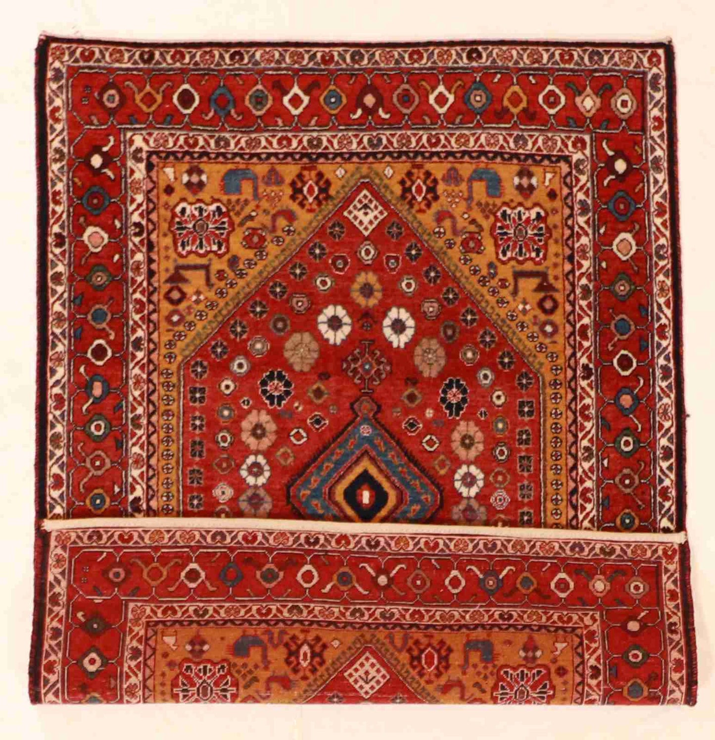 W 3.6 - L 4.9 - Lori Baft Wool Floral Rectangle - Finest Hand-Knotted Quality Wool - 25549