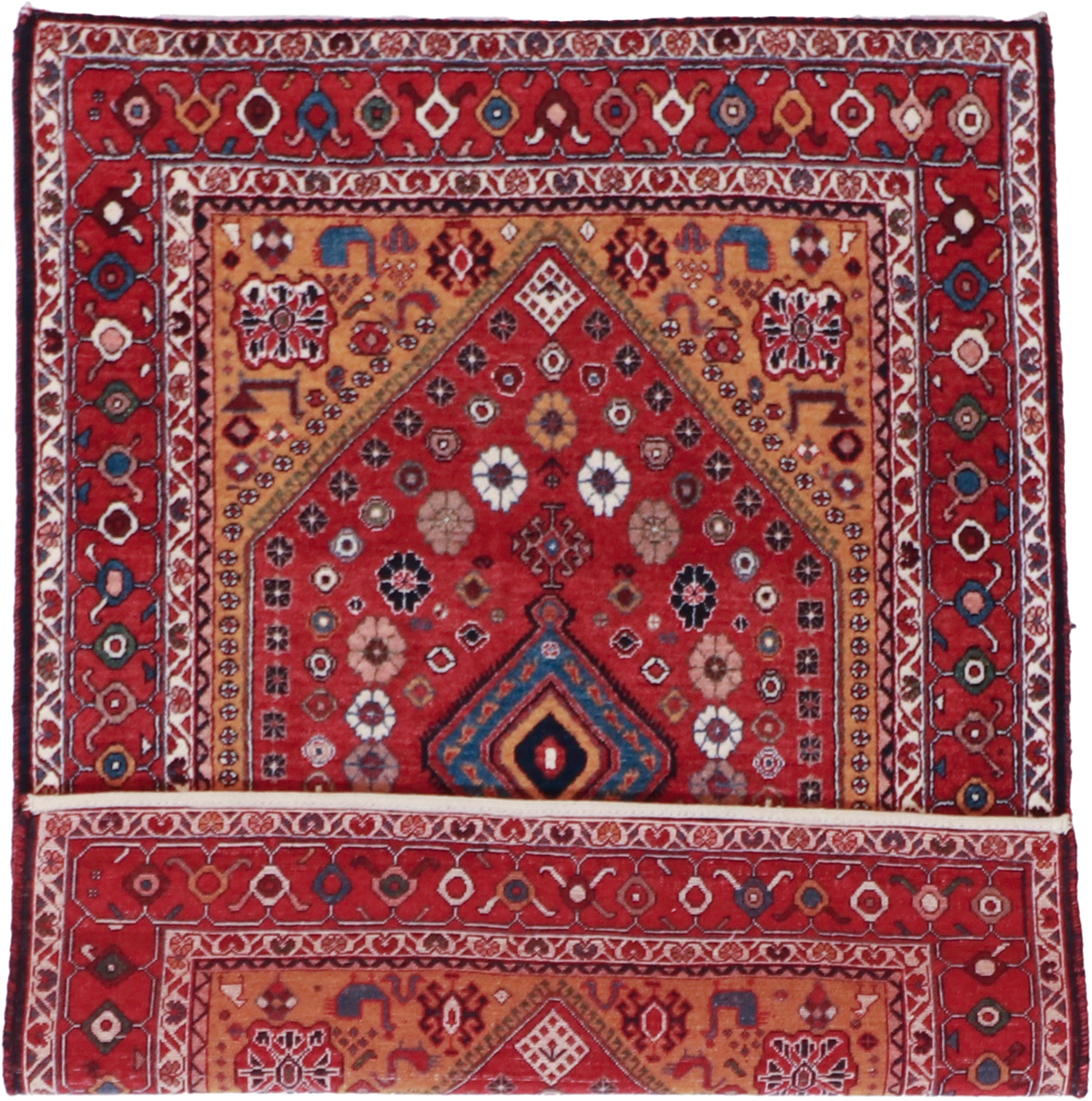 W 3.6 - L 4.9 - Lori Baft Wool Floral Rectangle - Finest Hand-Knotted Quality Wool - 25549