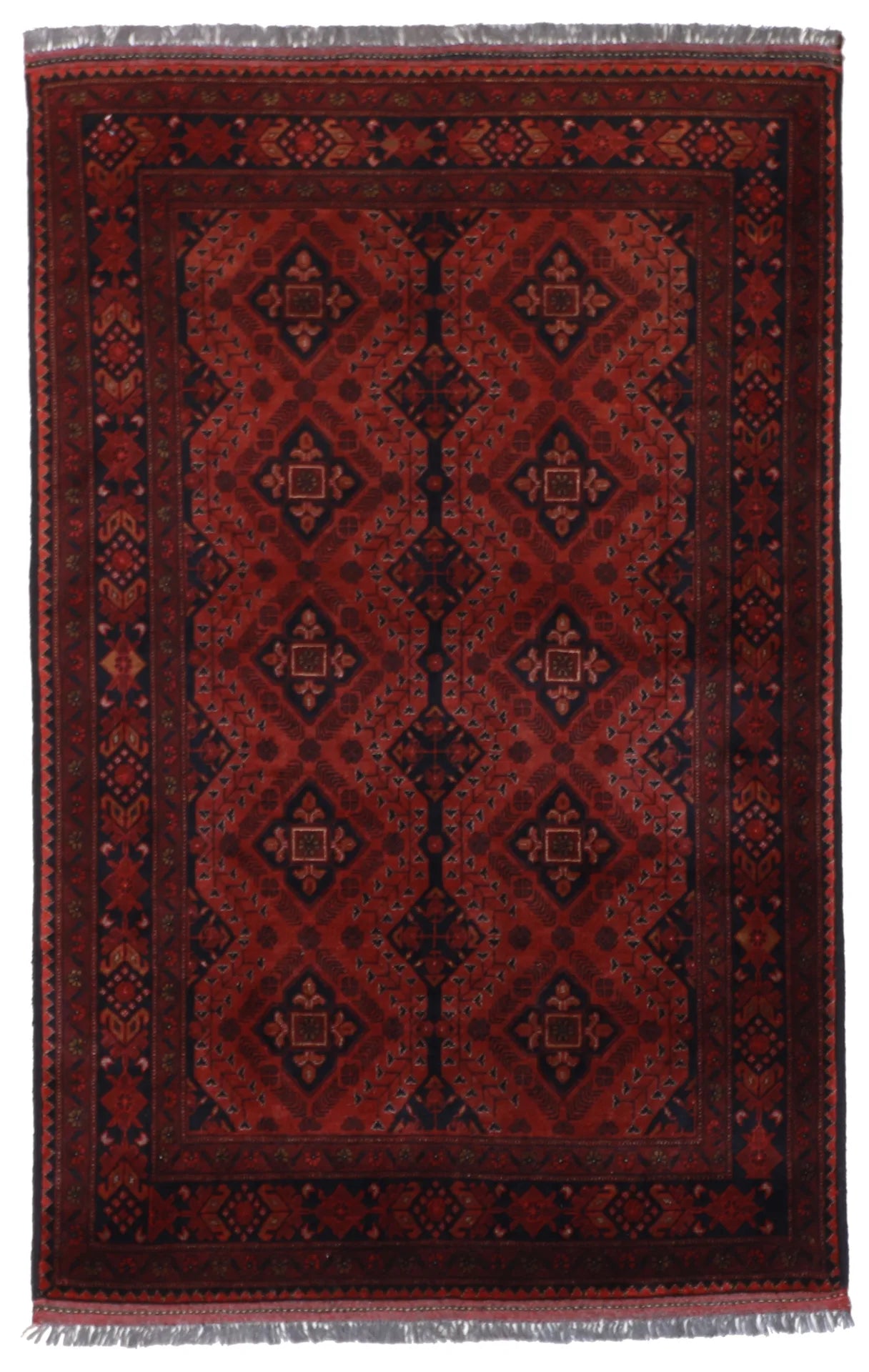 4.2 x 6.4 - Khan Mohamadie Fine/Wool All Over Rectangle - Hand Woven Rug — 26261
