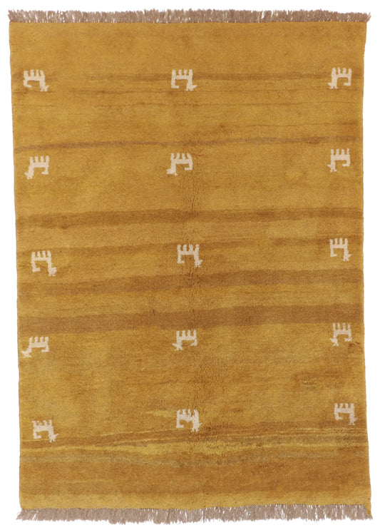 5.5 x 7.8 - Gabbeh Wool Traditional Rectangle - Finest Hand-Knotted Quality Wool — 26564