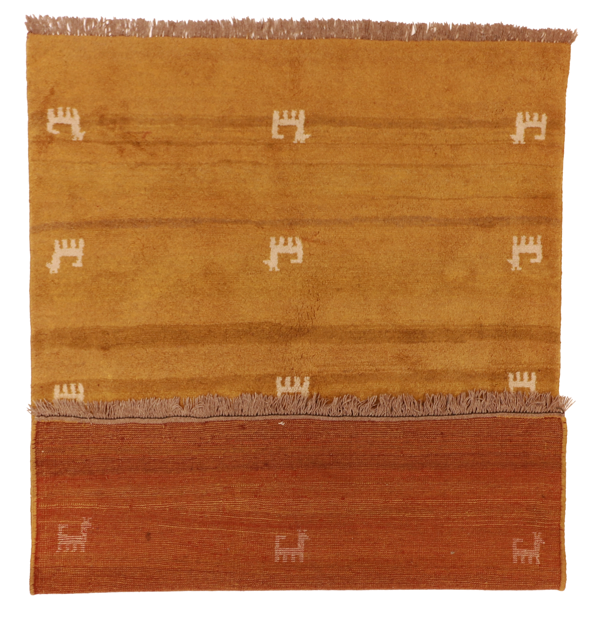 W 5.5 - L 7.8 - Gabbeh Wool Traditional Rectangle - Finest Hand-Knotted Quality Wool - 26564