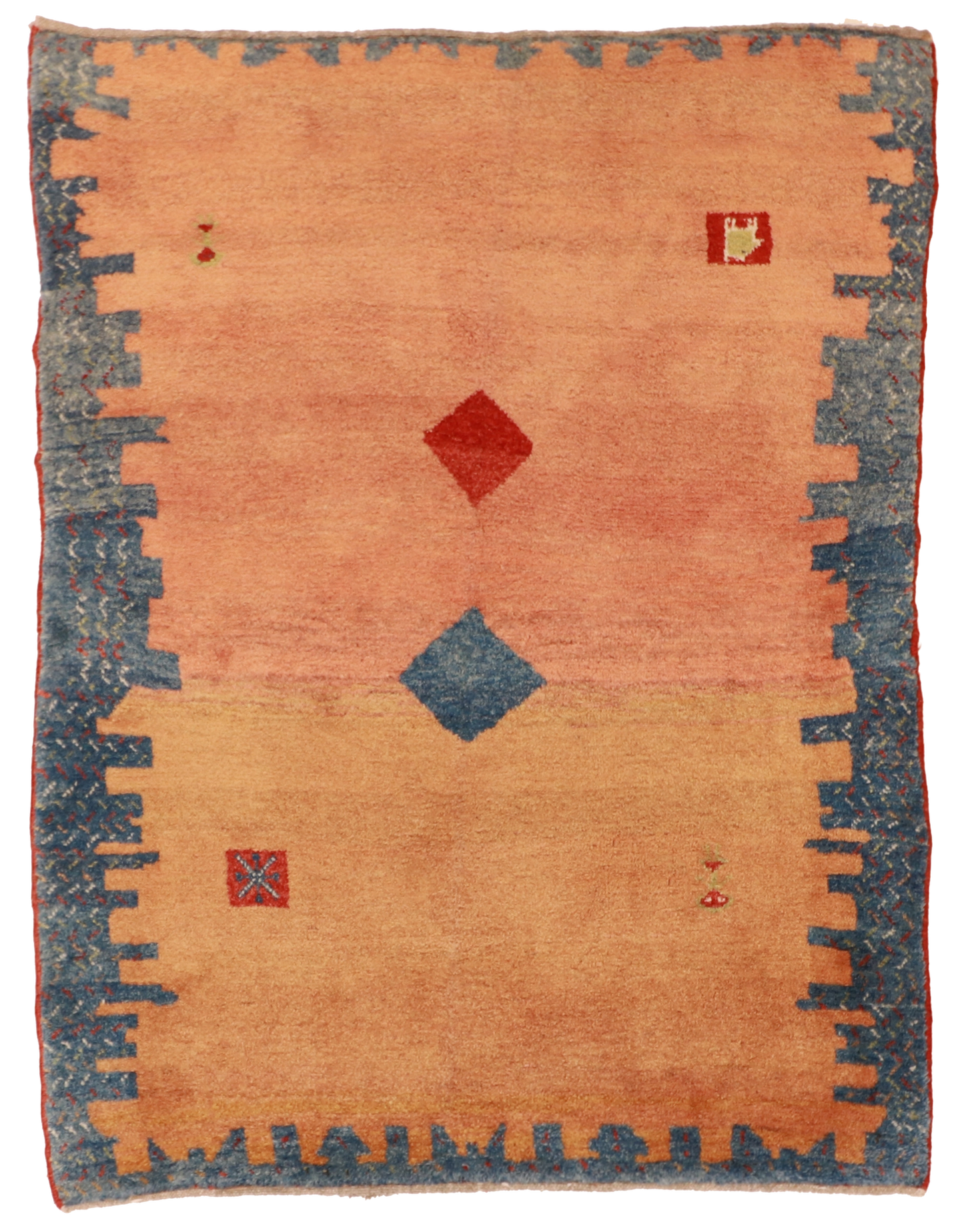 W 4.6 L 6 Gabbeh 100% Wool Hand-Woven All-Over Design - 26802