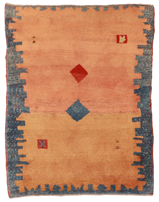 W 4.6 L 6 Gabbeh 100% Wool Hand-Woven All-Over Design - 26802