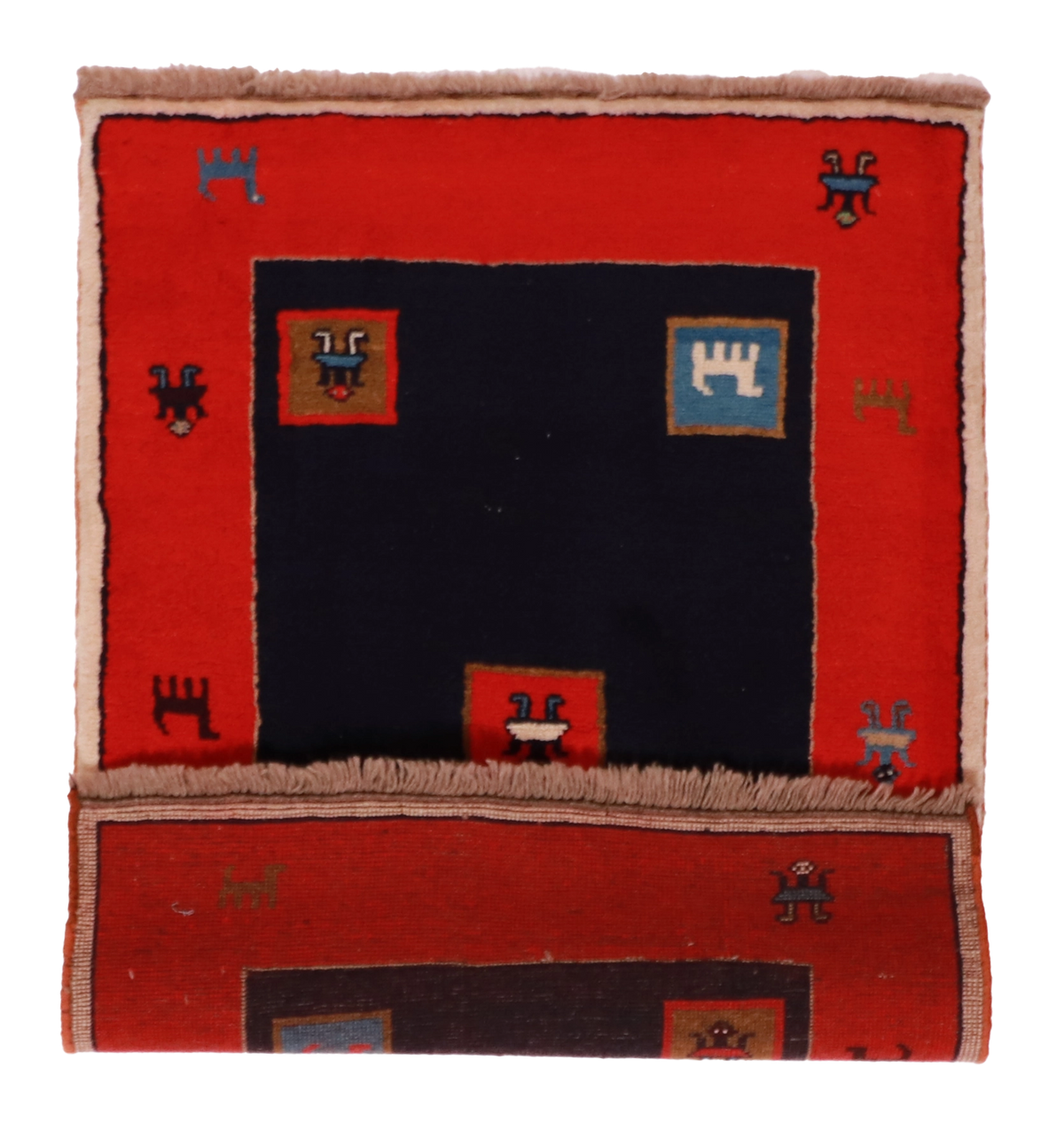 W 3.6 L 5 Gabbeh 100% Wool Hand-Woven All-Over Design - 26853