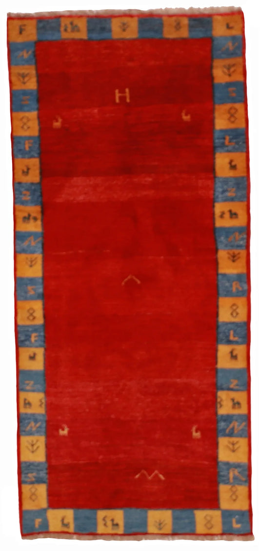 W 4 - L 8.7 - Gabbeh Fine/Wool All Over Rectangle - Finest Hand-Knotted Quality Wool - 26941