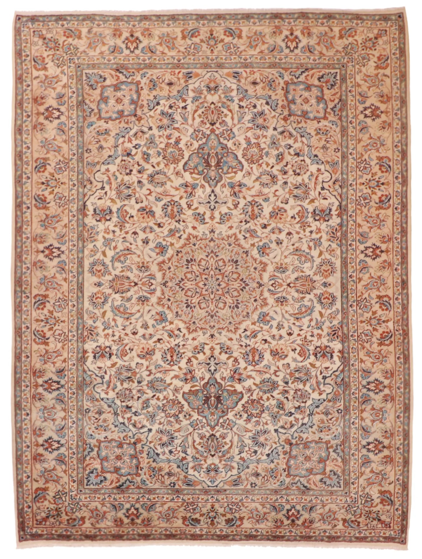 9x12 - Kashan Silk All Over Rectangle - Hand Knotted Rug — 27200