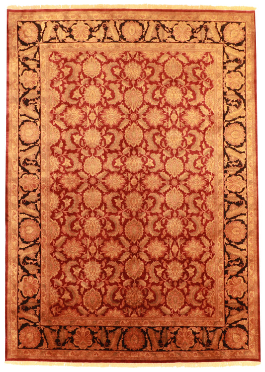 10x14 - Tabriz Fine All Over Rectangle - Hand Knotted Rug — 27311