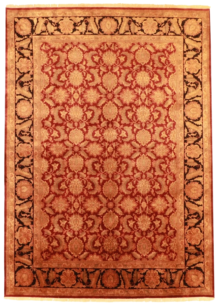 10x14 - Tabriz Fine All Over Rectangle - Hand Knotted Rug — 27311