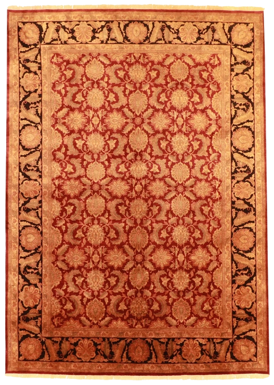 10x14 - Tabriz Fine All Over Rectangle - Hand Knotted Rug — 27311