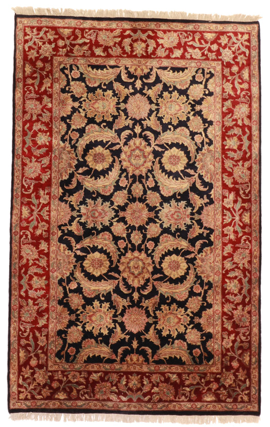 W 4.10 L 7.8 Tabriz 100% Wool Hand-Woven All-Over Design - 27378