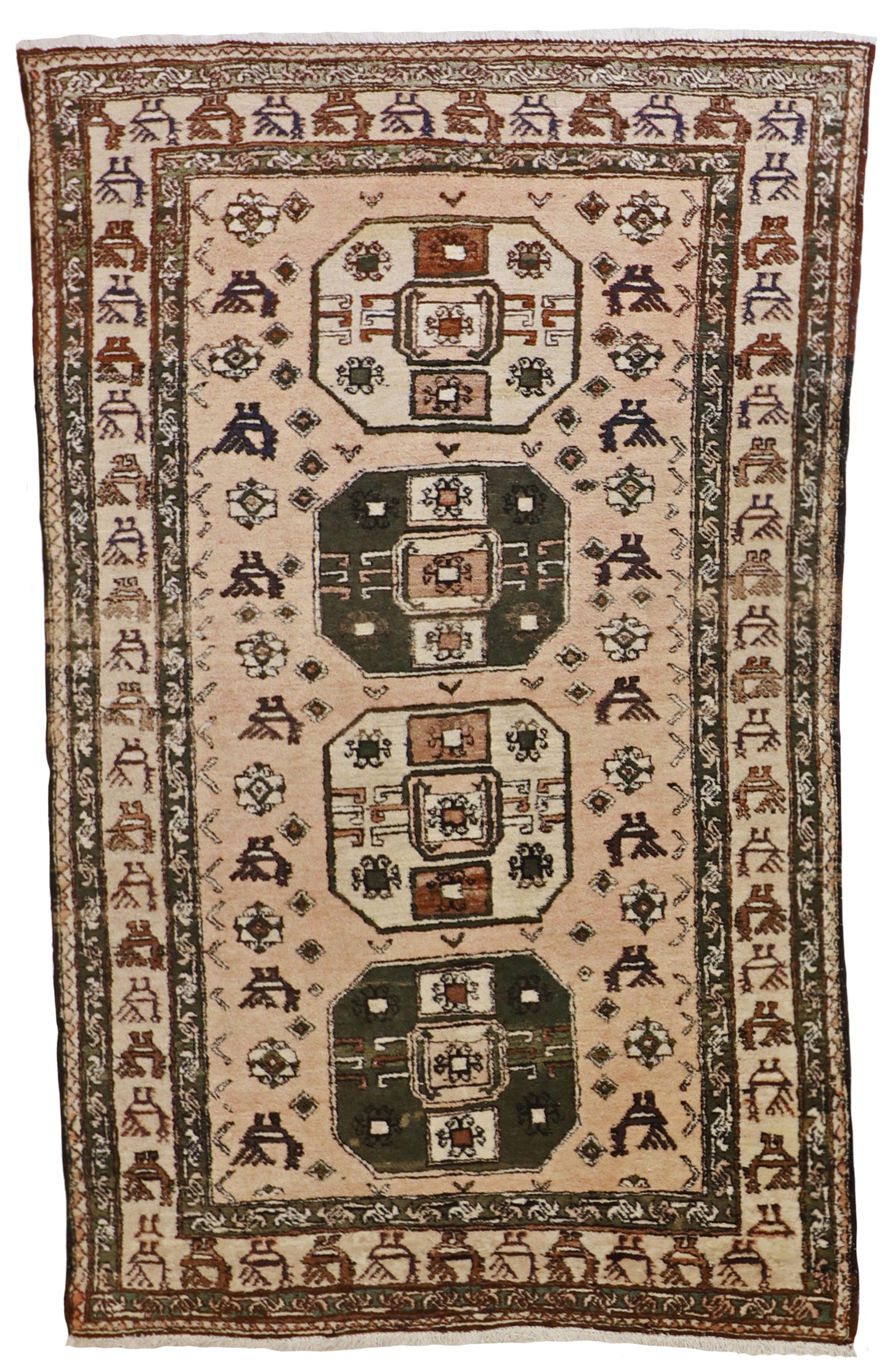 W 5.2 L 8.3 Ardabil 100% Wool Hand-Woven Medalion Design - 27595