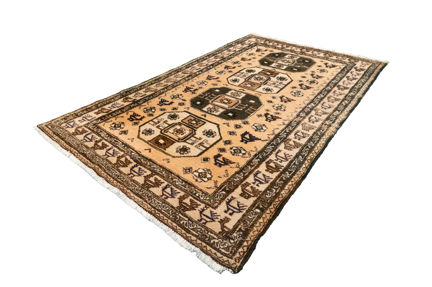 W 5.2 L 8.3 Ardabil 100% Wool Hand-Woven Medalion Design - 27595