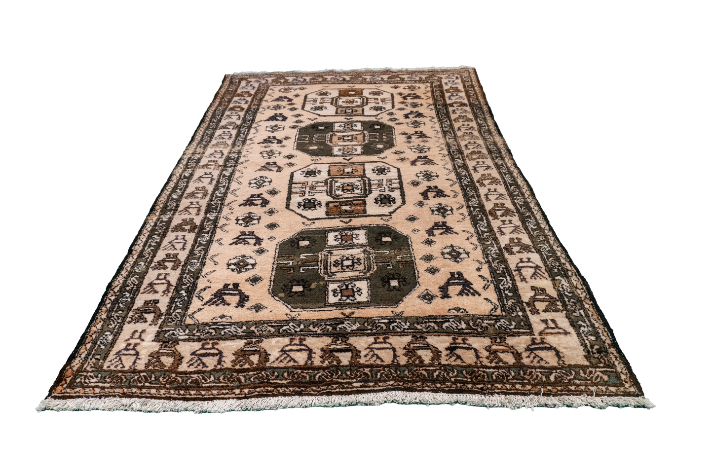 W 5.2 L 8.3 Ardabil 100% Wool Hand-Woven Medalion Design - 27595