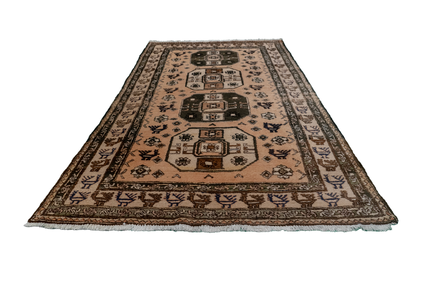 W 5.2 L 8.3 Ardabil 100% Wool Hand-Woven Medalion Design - 27595