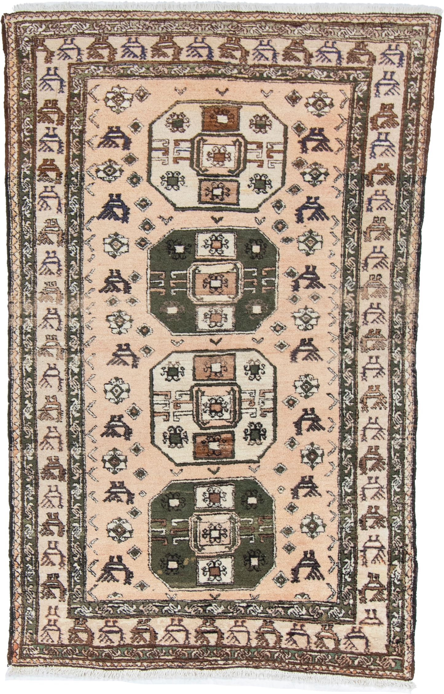 W 5.2 L 8.3 Ardabil 100% Wool Hand-Woven Medalion Design - 27595