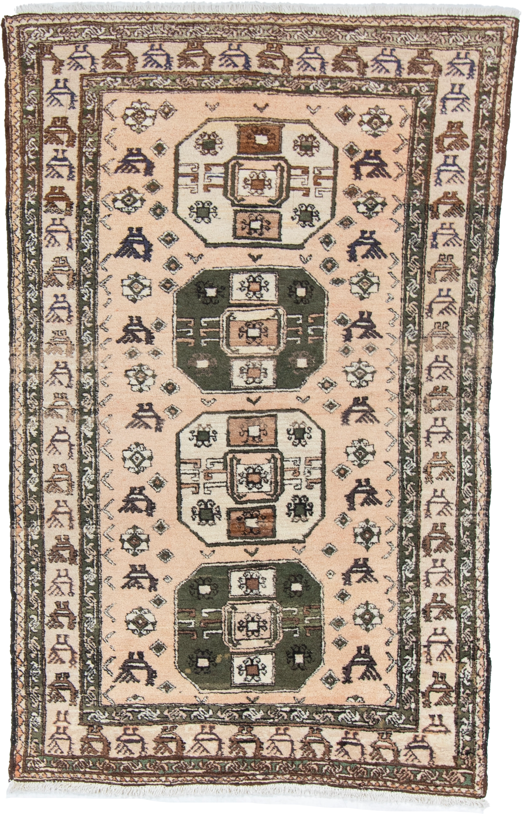W 5.2 L 8.3 Ardabil 100% Wool Hand-Woven Medalion Design - 27595