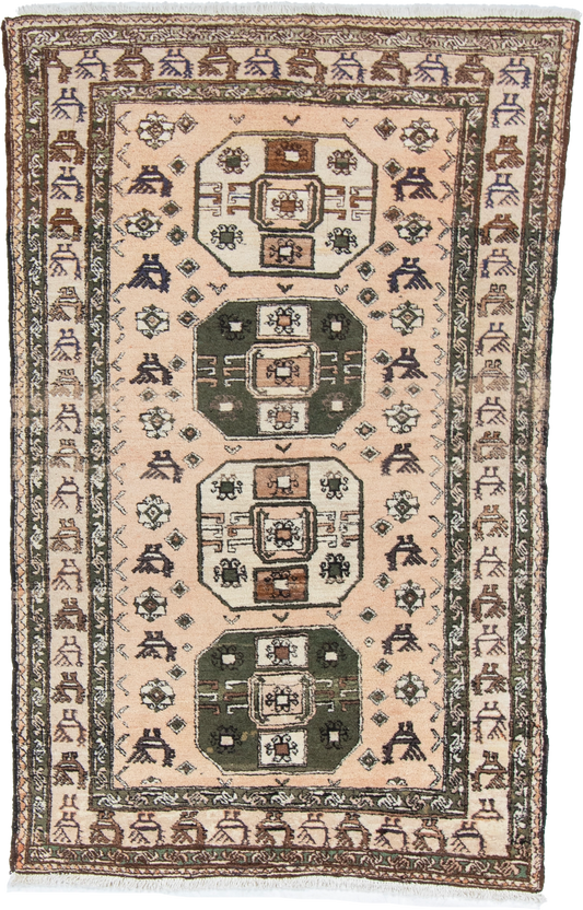 W 5.2 L 8.3 Ardabil 100% Wool Hand-Woven Medalion Design - 27595