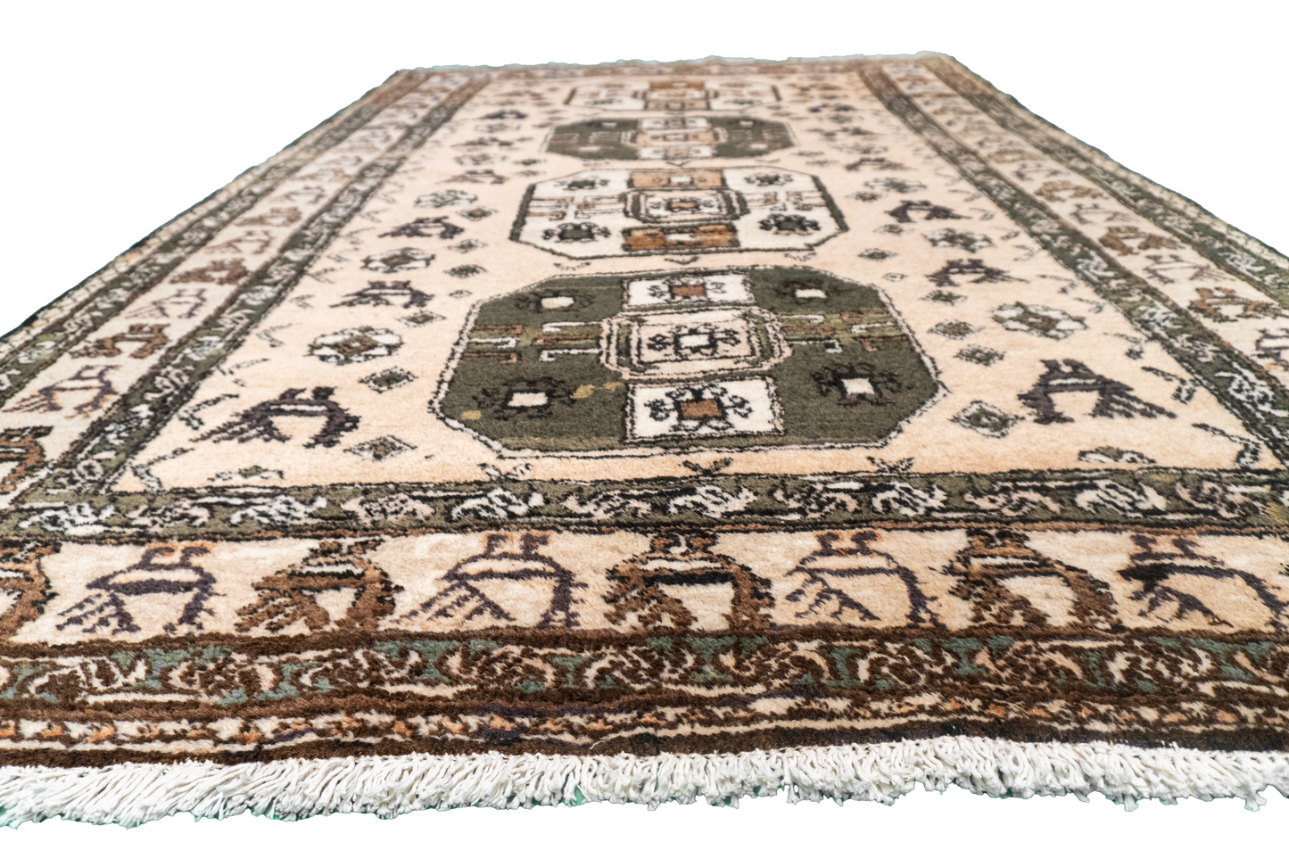 W 5.2 L 8.3 Ardabil 100% Wool Hand-Woven Medalion Design - 27595