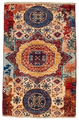 W 2 L 3.2 Mamluk 100% Wool Hand-Woven - 66588