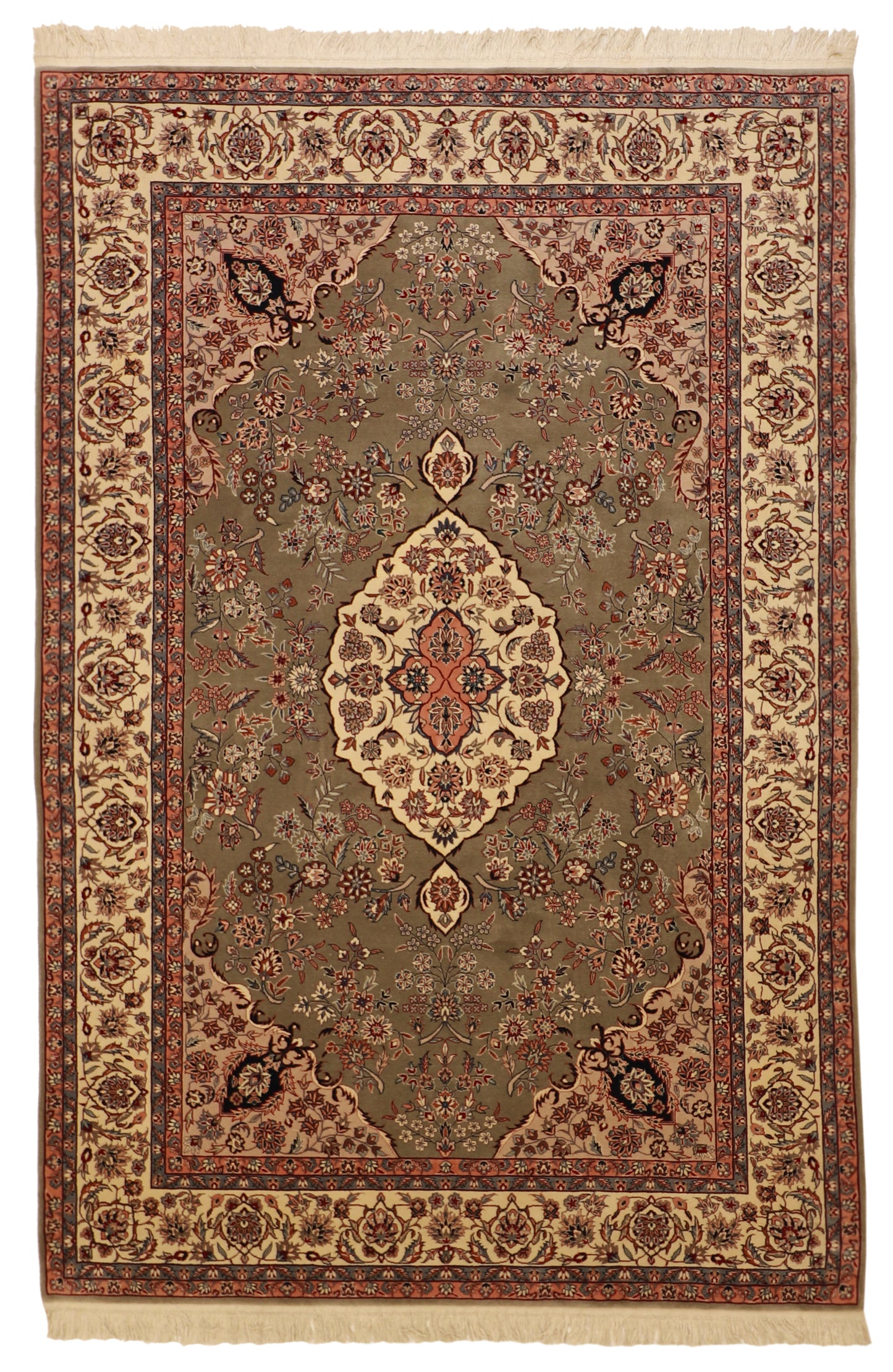 W 6 L 8.11 Kashan 100% Wool Handmade All Over Design - 50037