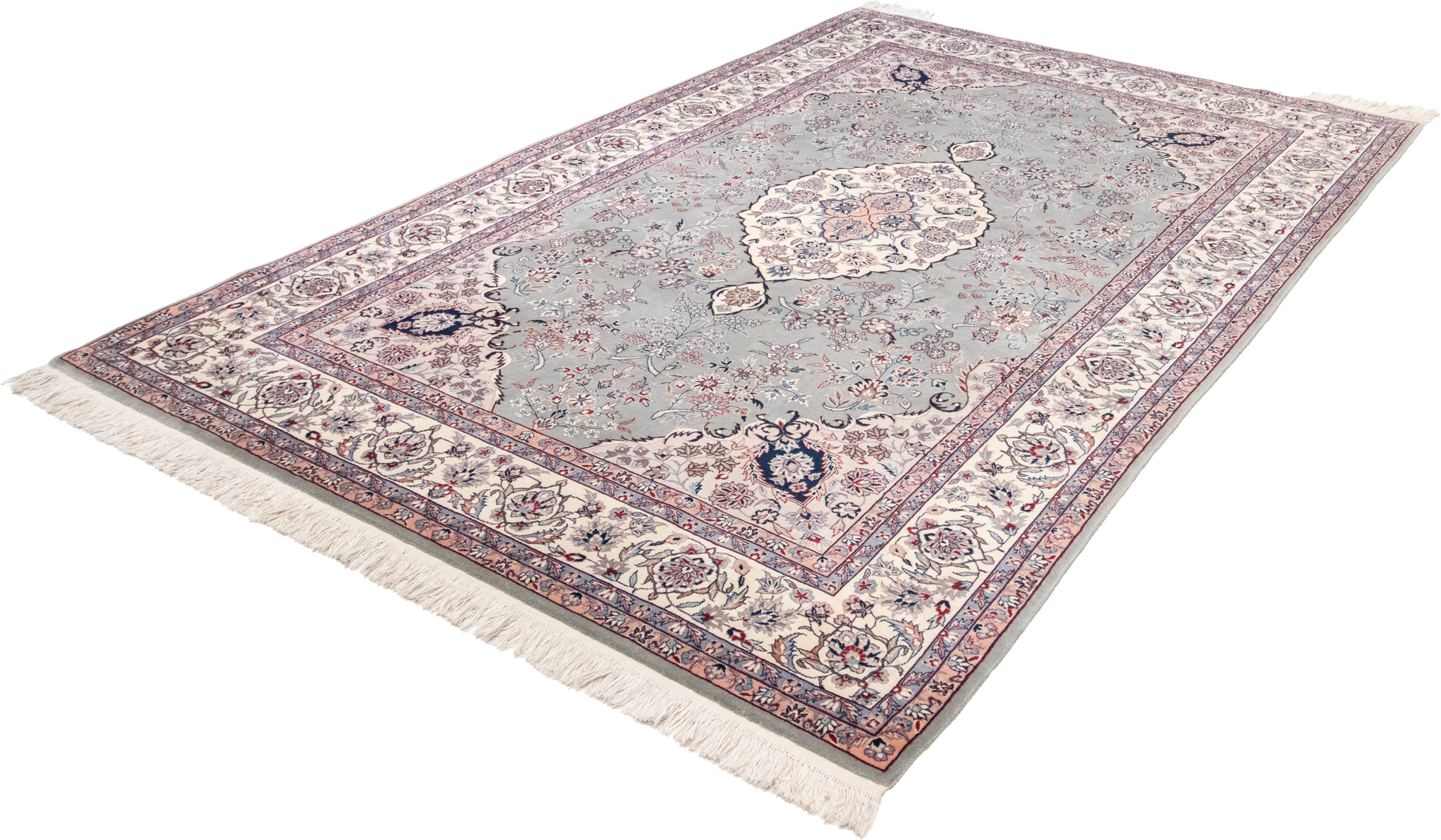 W 6 L 8.11 Kashan 100% Wool Hand-Woven All-Over Design - 50037