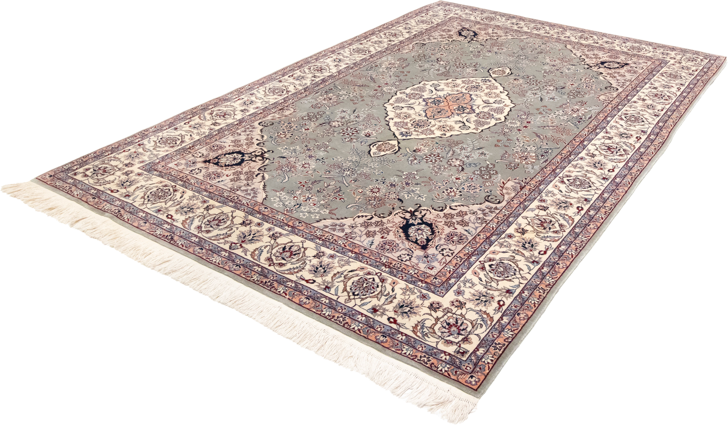 W 6 L 8.11 Kashan 100% Wool Hand-Woven All-Over Design - 50037