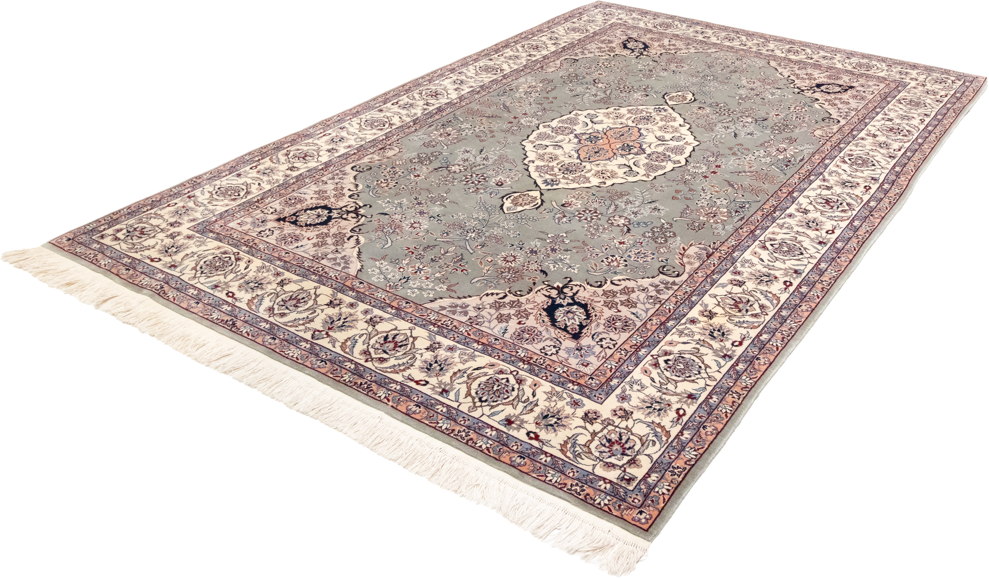 W 6 L 8.11 Kashan 100% Wool Hand-Woven All-Over Design - 50037
