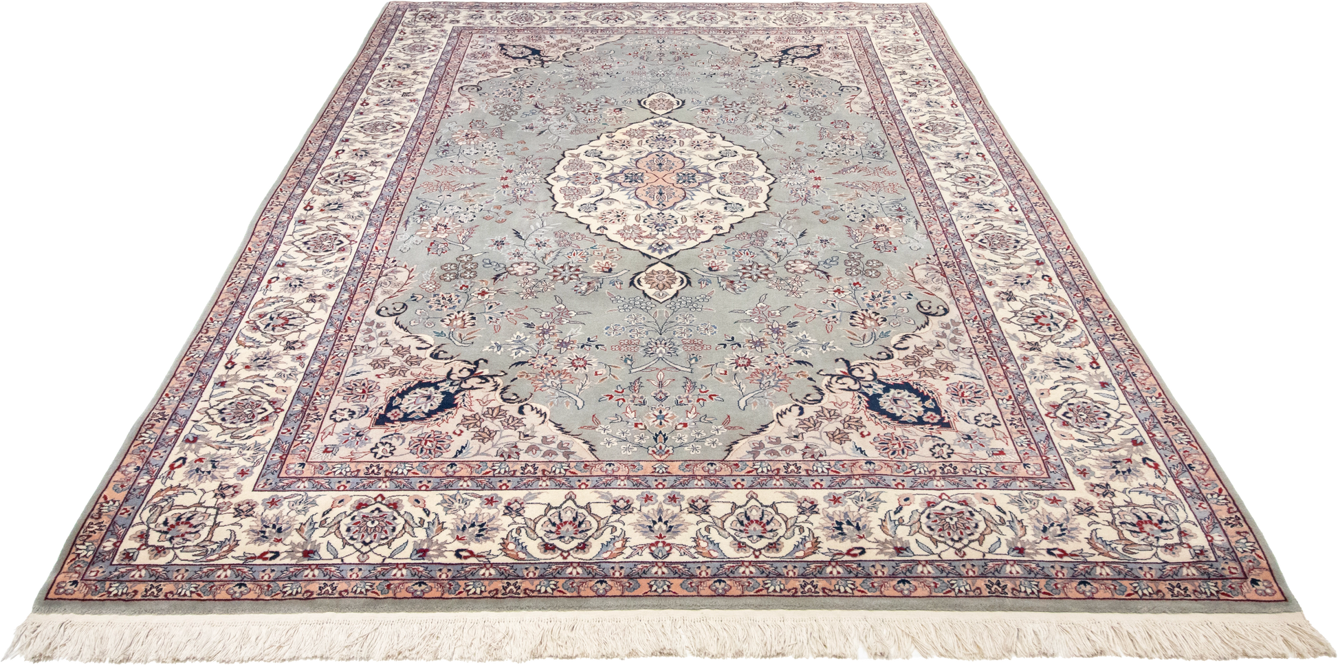 W 6 L 8.11 Kashan 100% Wool Hand-Woven All-Over Design - 50037