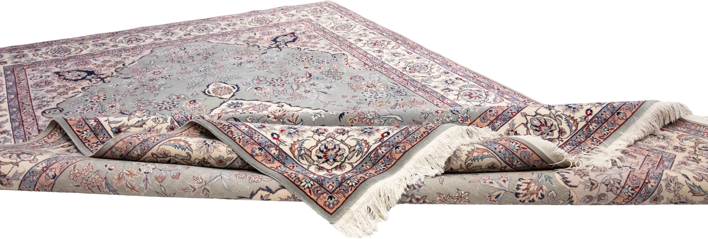 W 6 L 8.11 Kashan 100% Wool Hand-Woven All-Over Design - 50037