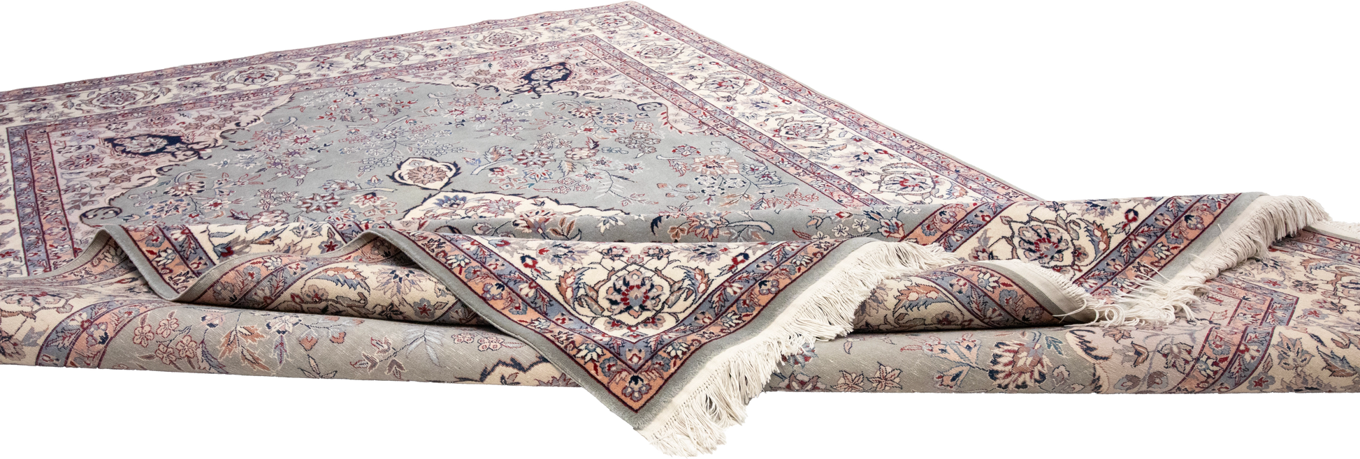 W 6 L 8.11 Kashan 100% Wool Hand-Woven All-Over Design - 50037