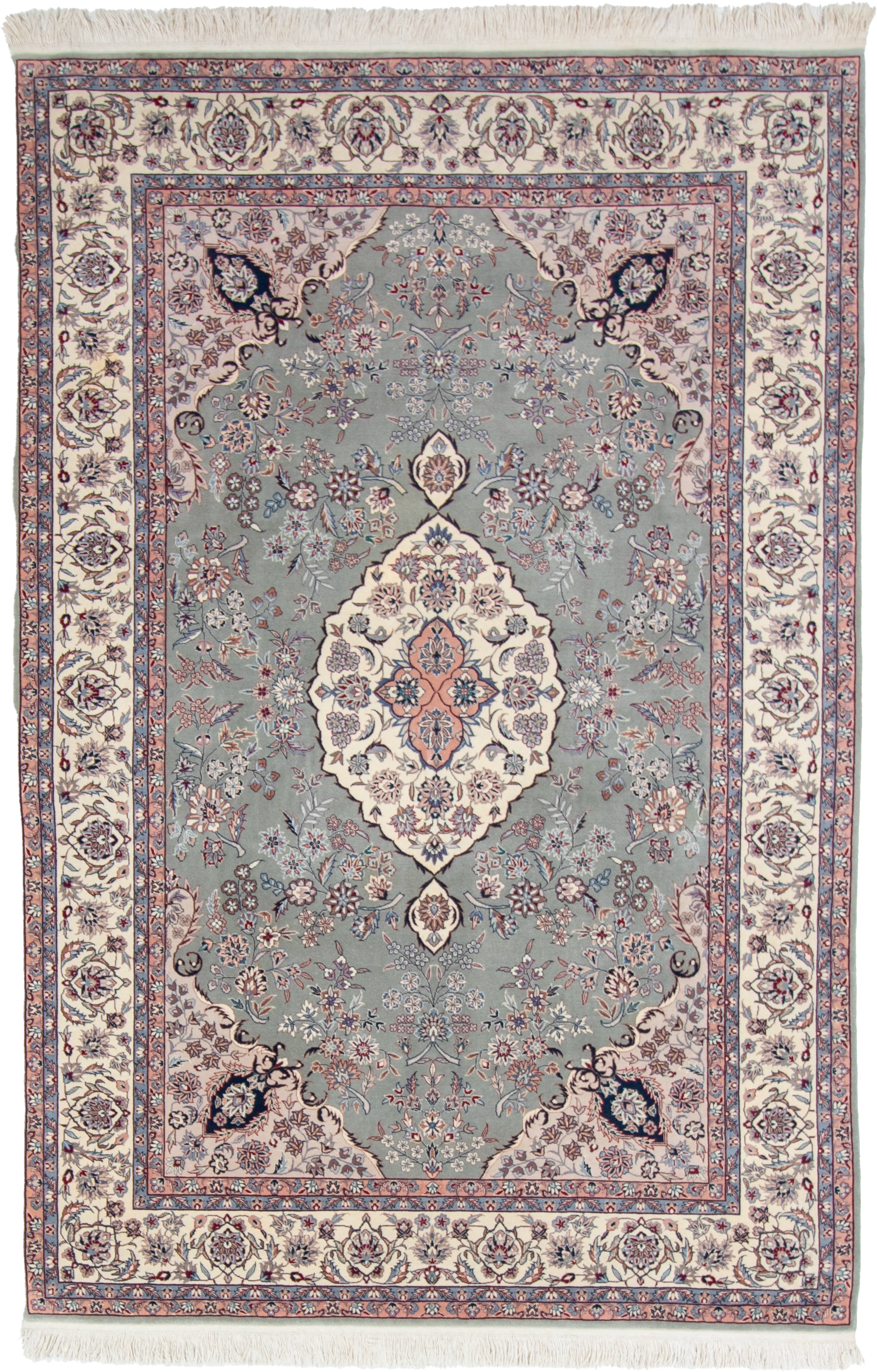 W 6 L 8.11 Kashan 100% Wool Hand-Woven All-Over Design - 50037
