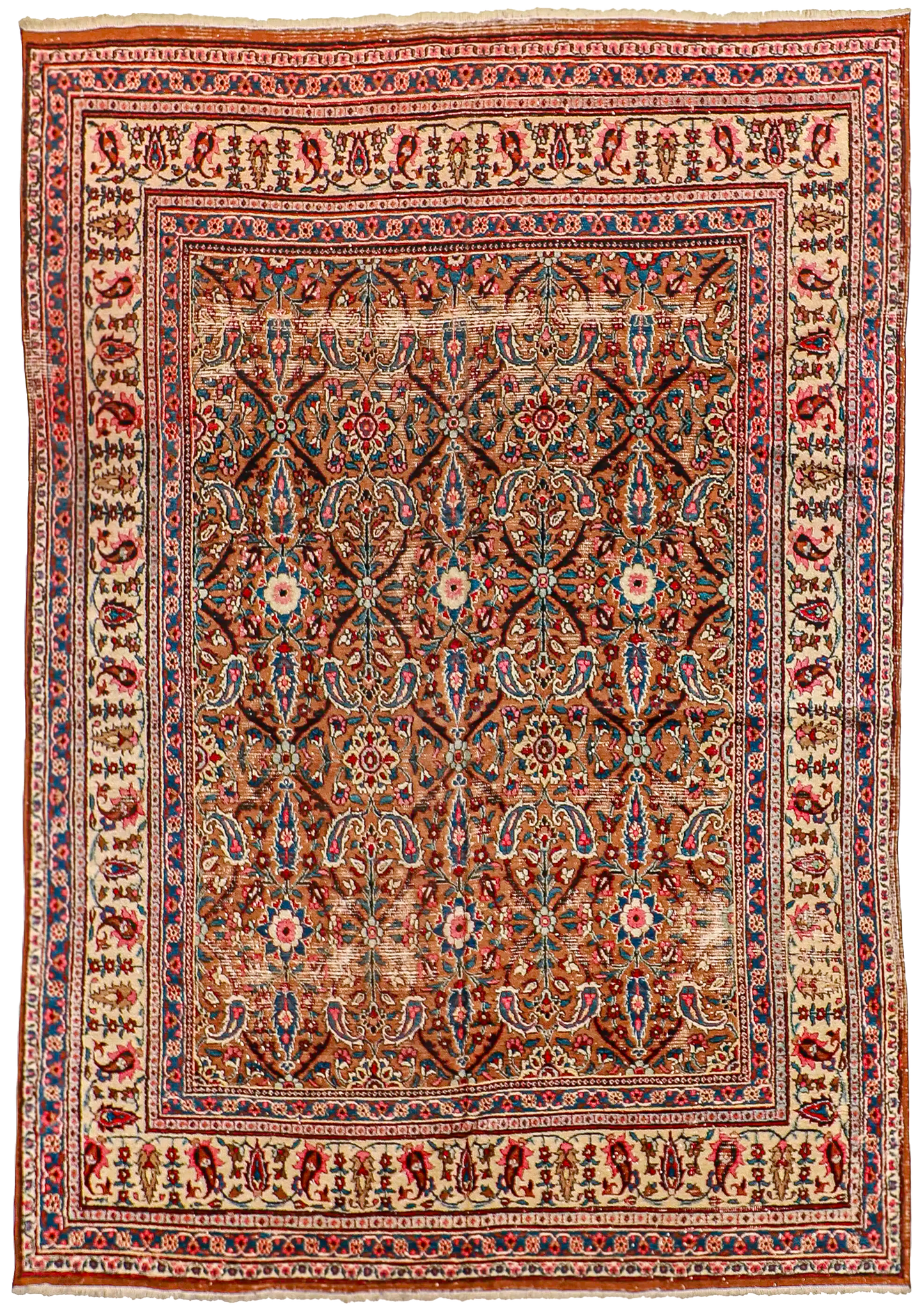 W 8.1 L 11.6 Tabriz 100% Wool Handmade Geometric Design - 50093