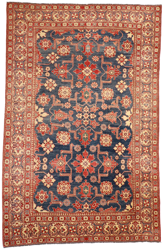 9x12 - Azerbaijan Wool Geometric Rectangle - Hand Knotted Rug — 50181