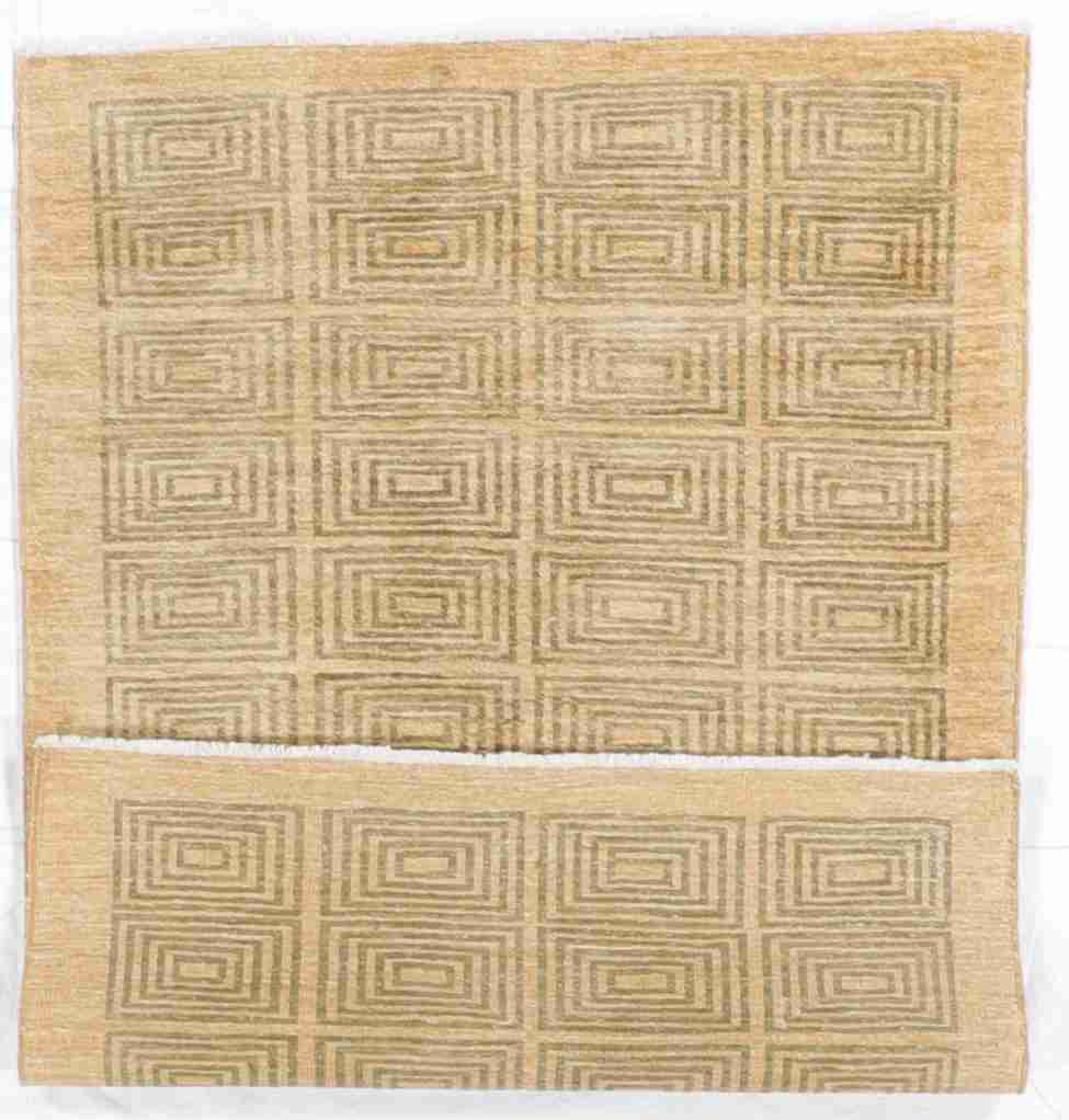 W 3.10 L 5.6 Modern 100% Wool Hand-Woven All-Over Design - 50212