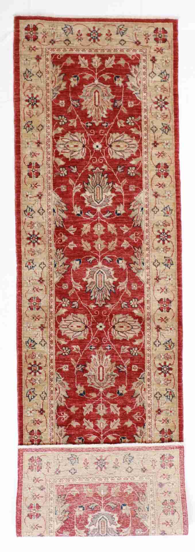 W 2.7 - L 9.9 - Mahal Fine All Over Rectangle - Finest Hand-Knotted Quality Wool - 50296