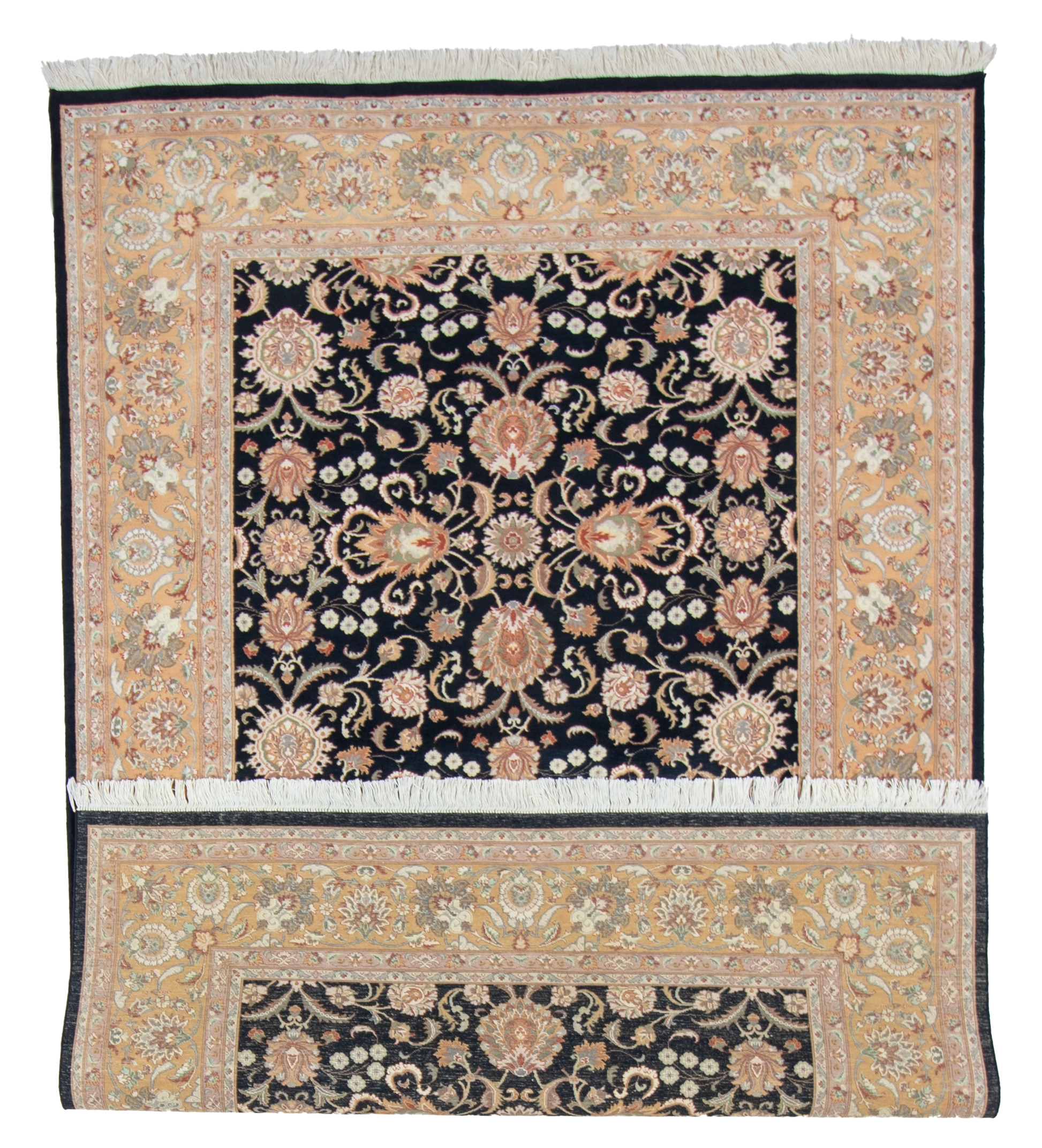 W 5.11 L 9.2 Qum 100% Wool Hand-Woven All-Over Design - 50363