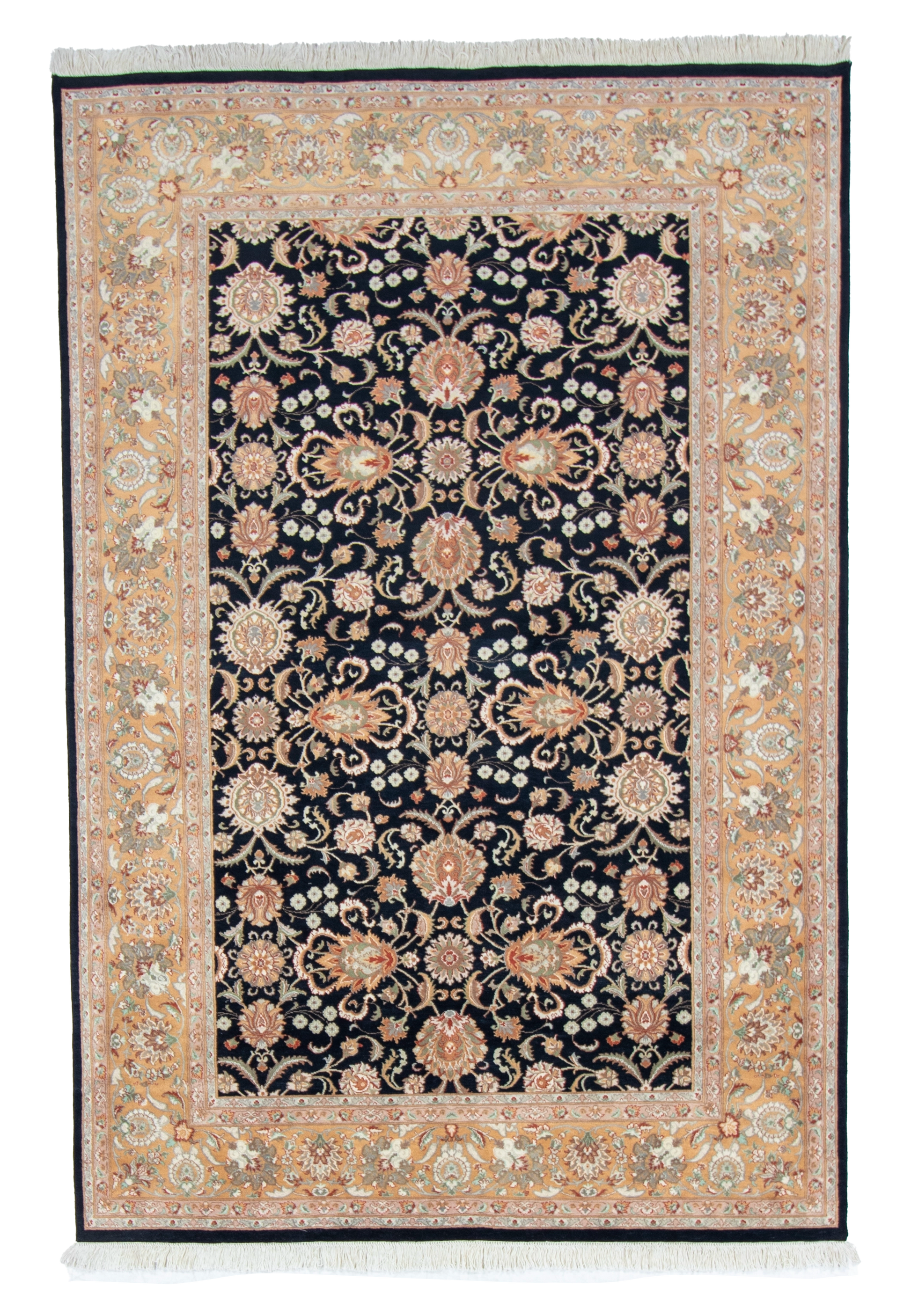W 5.11 L 9.2 Qum 100% Wool Hand-Woven All-Over Design - 50363