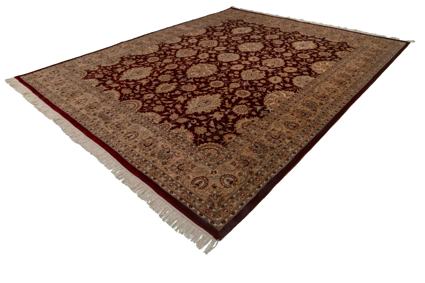 W 8.1 L 10.2 Sultan Abad 100% Wool Hand-Woven All-Over Design - 50369