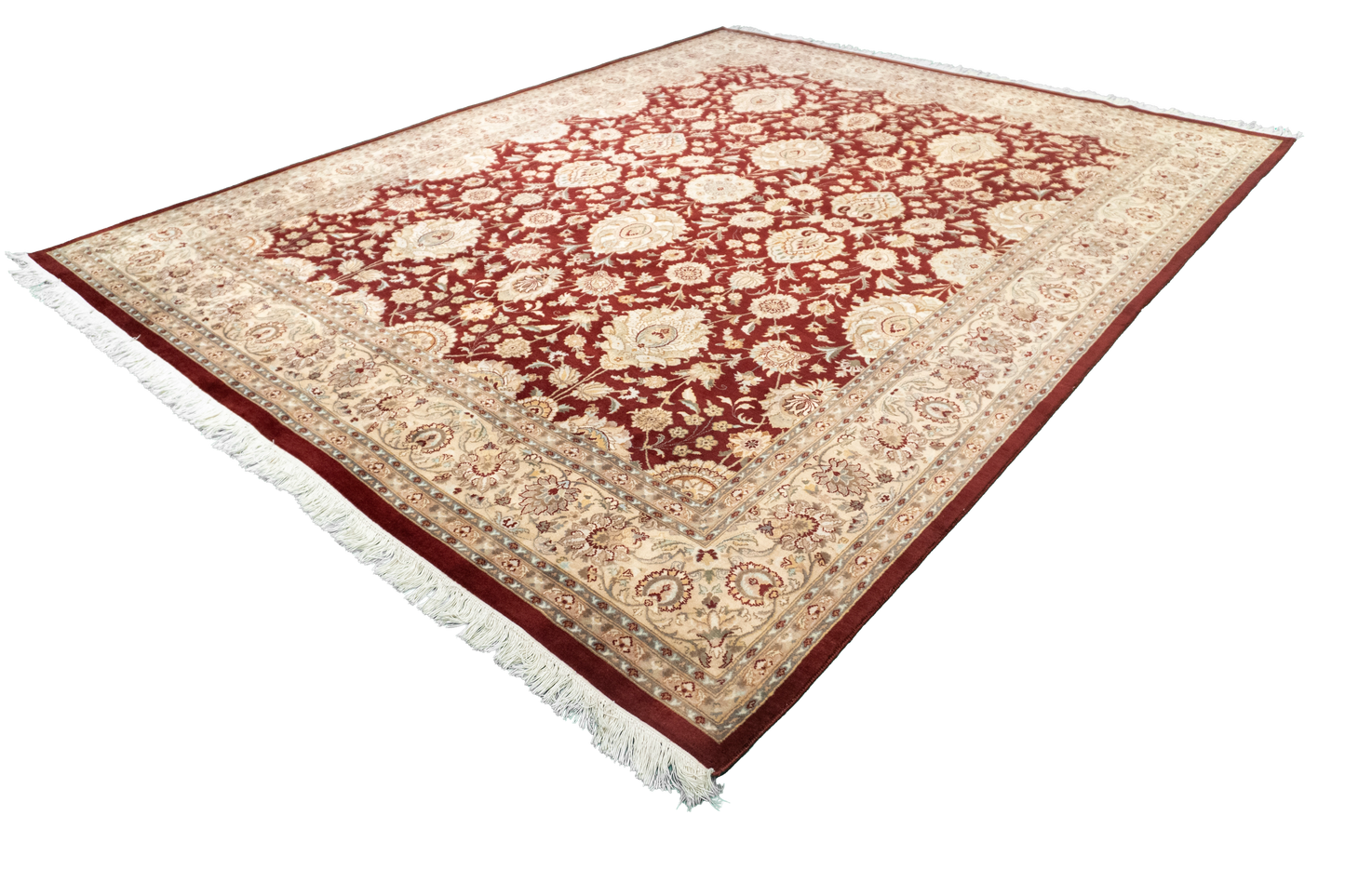 W 8.1 L 10.2 Sultan Abad 100% Wool Hand-Woven All-Over Design - 50369