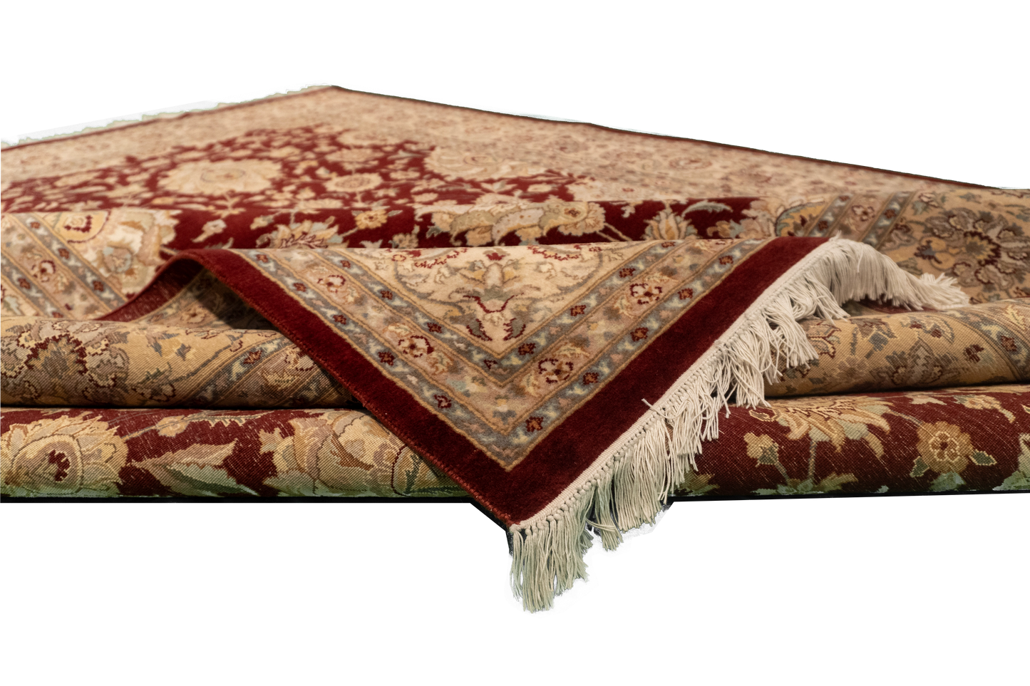 W 8.1 L 10.2 Sultan Abad 100% Wool Hand-Woven All-Over Design - 50369