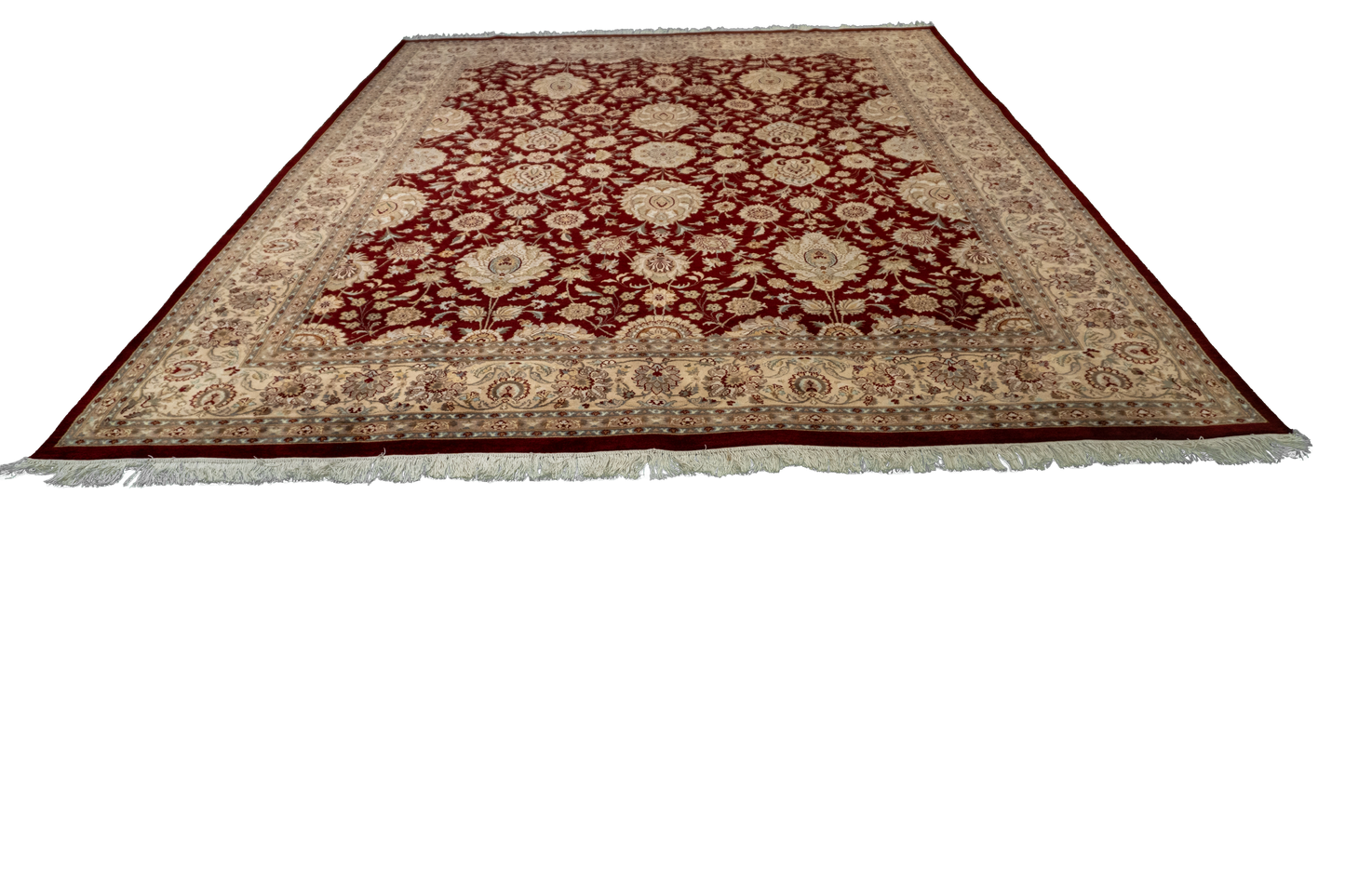 W 8.1 L 10.2 Sultan Abad 100% Wool Hand-Woven All-Over Design - 50369