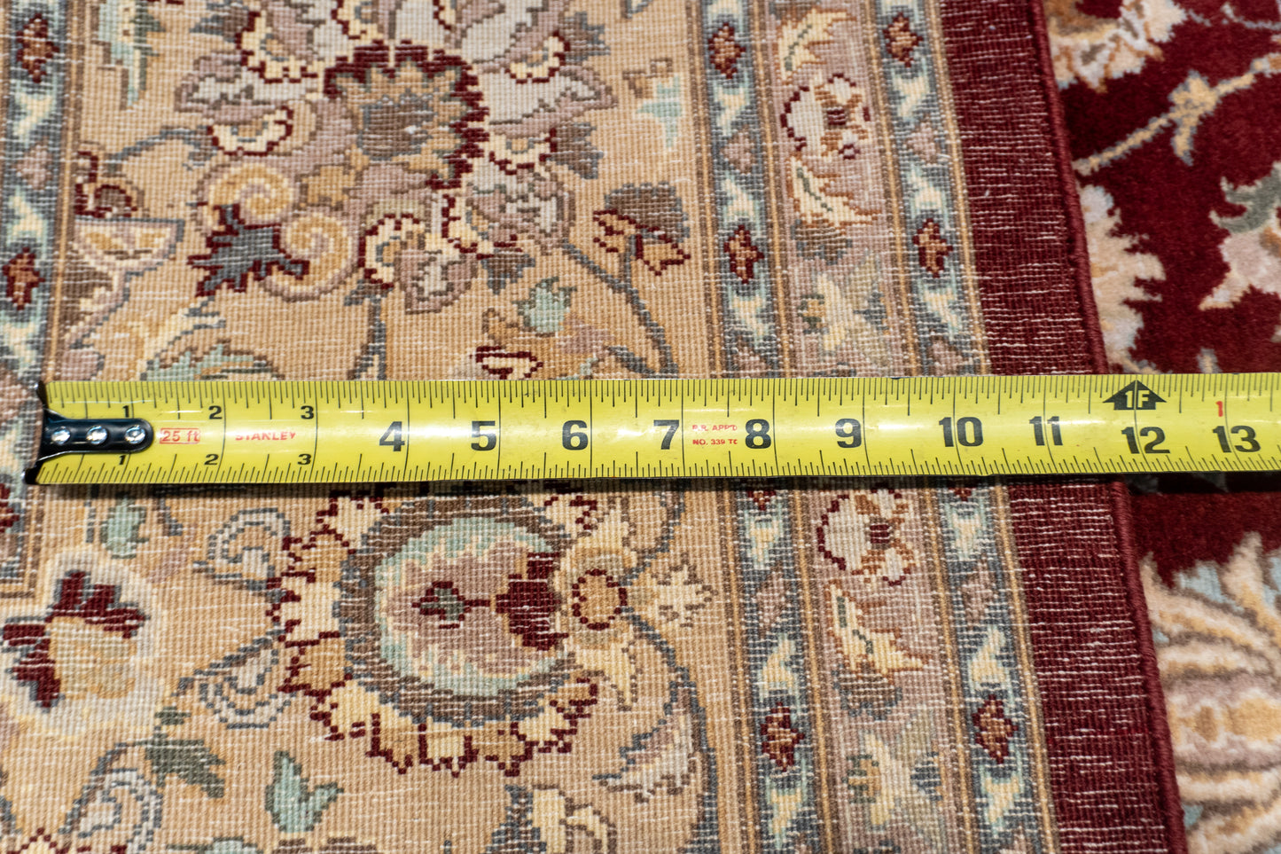 W 8.1 L 10.2 Sultan Abad 100% Wool Hand-Woven All-Over Design - 50369