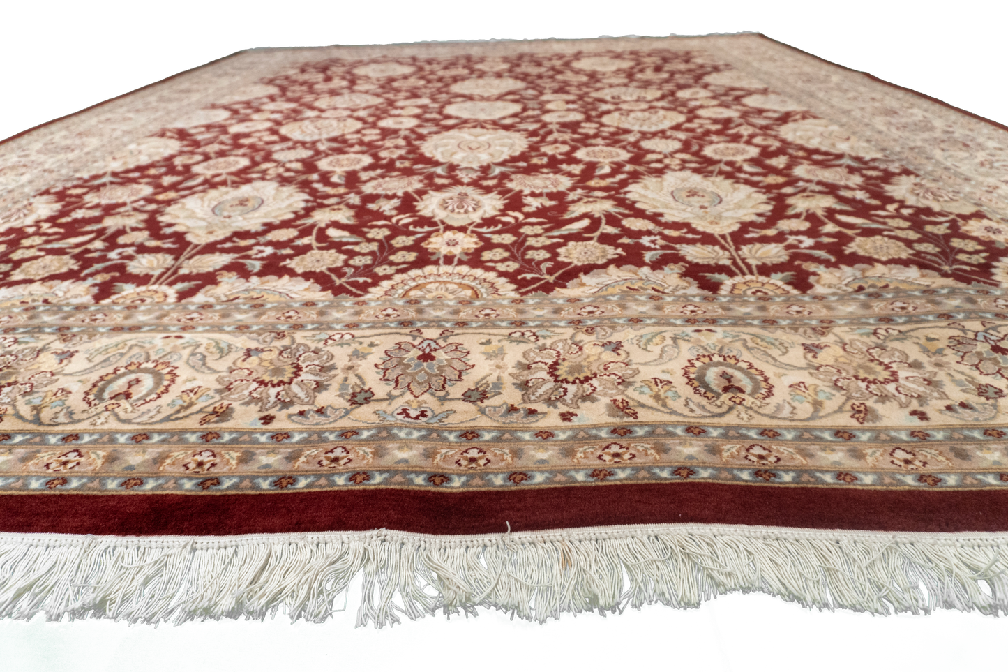 W 8.1 L 10.2 Sultan Abad 100% Wool Hand-Woven All-Over Design - 50369