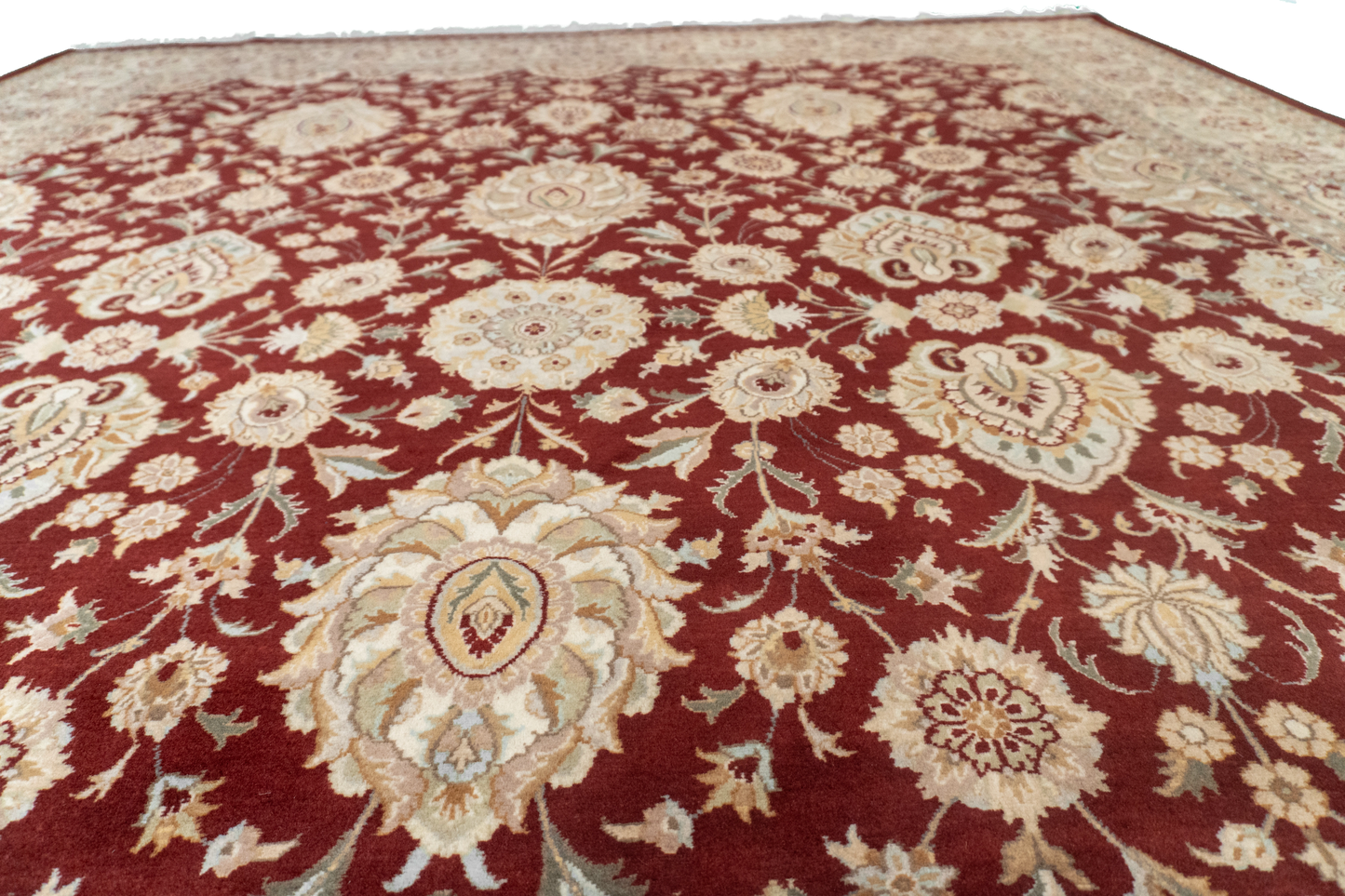 W 8.1 L 10.2 Sultan Abad 100% Wool Hand-Woven All-Over Design - 50369