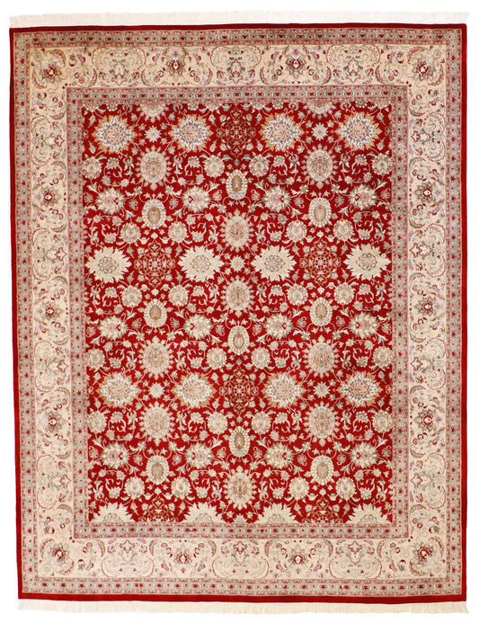 8x10 - Qum Wool All Over Rectangle - Hand Knotted Rug — 50373