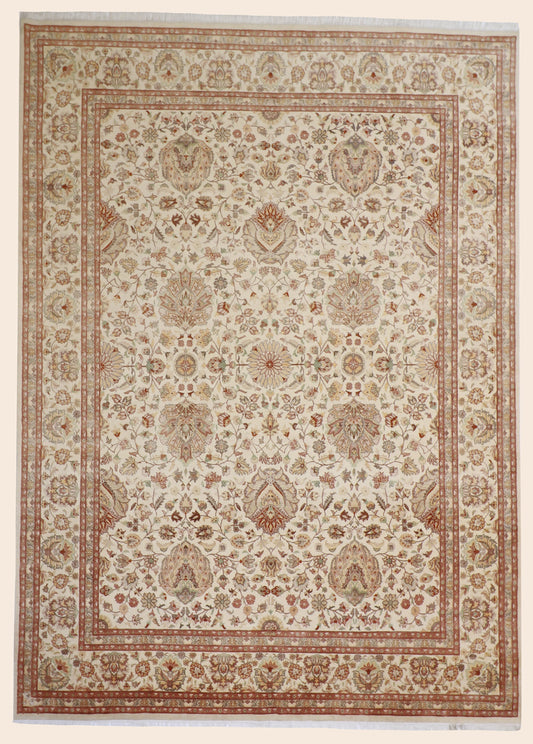 9 x 12 - Mahal Fine/Wool All Over Rectangle - Hand Knotted Rug — 50387