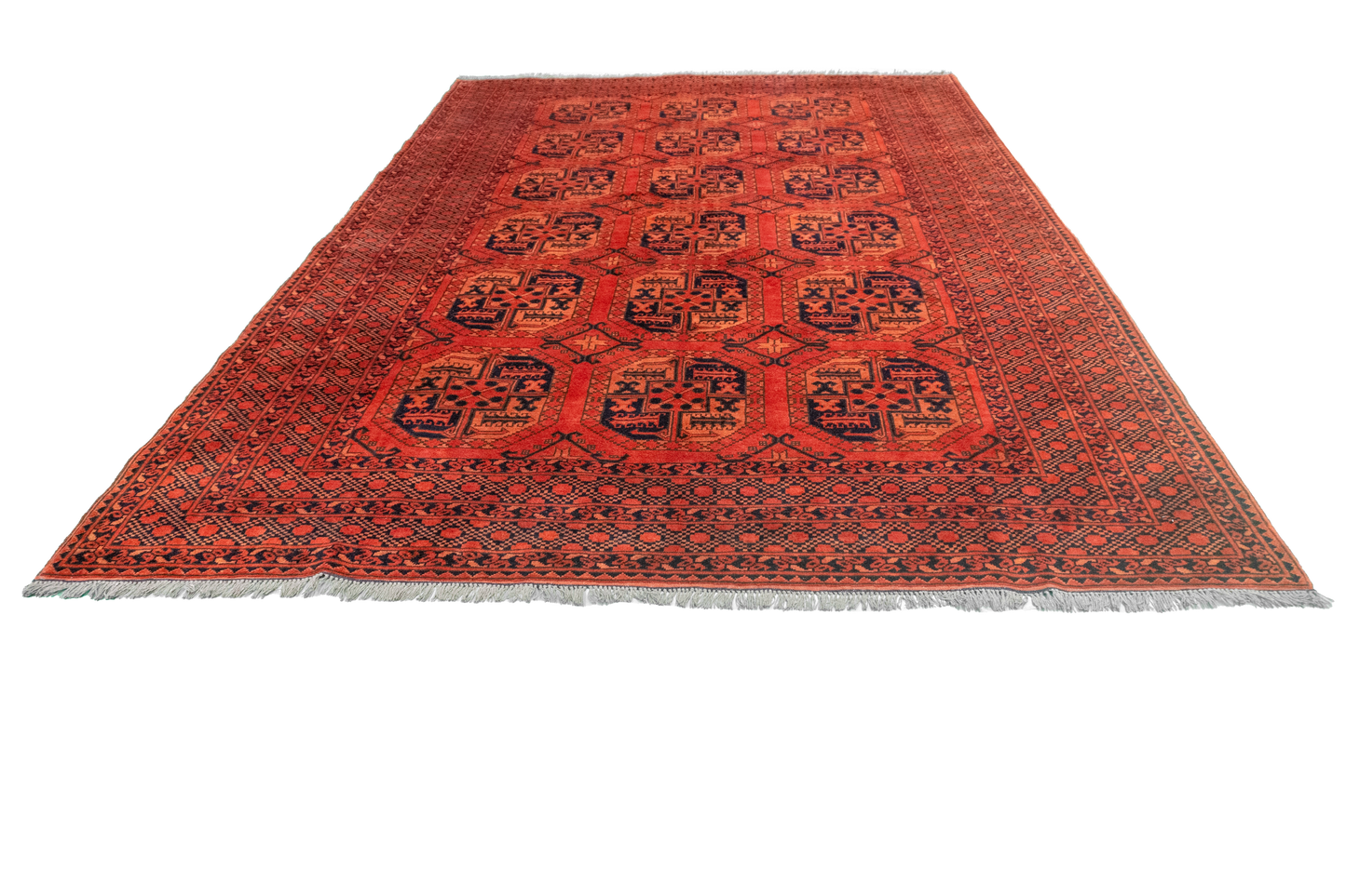 W 6.10 L 9.7 Turkaman 100% Wool Hand-Woven Geometric Design - 50553