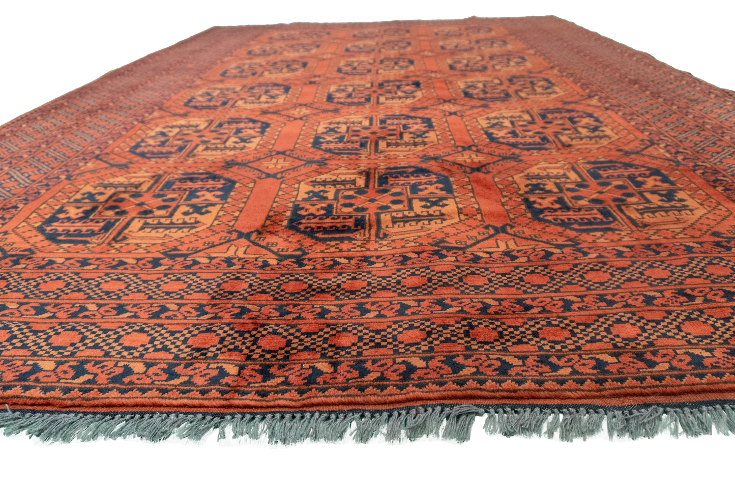 W 6.10 L 9.7 Turkaman 100% Wool Hand-Woven Geometric Design - 50553