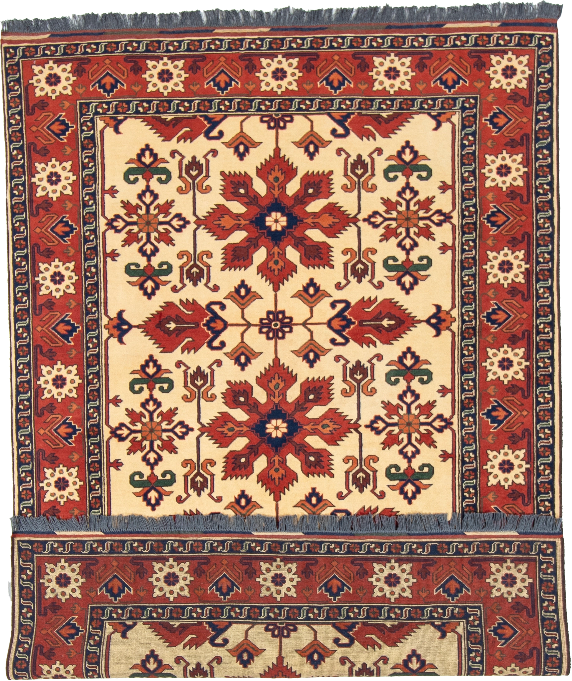 W 5.10 L 8.6 Gashgaie 100% Wool Handmade Geometric Design - 50836