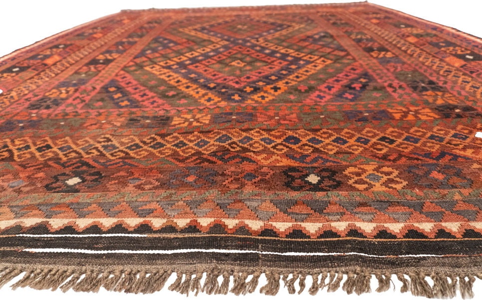 W 8.7 L 10 Kilim 100% Wool Hand-Woven All-Over Design - 50933